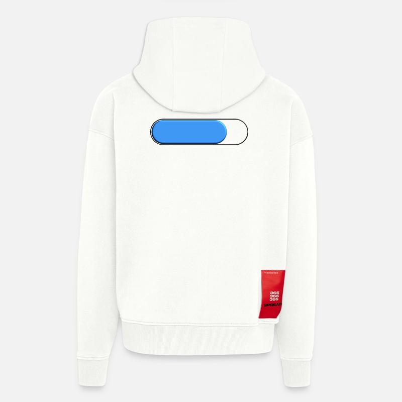 Gauge Petite bleu (loading) - Zip Hoodie - made by SPREAD - OFF WHITE