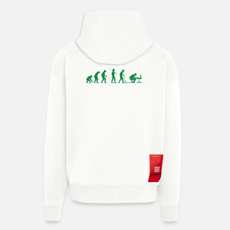 Programmierer Evolution Informatiker Entwickler - Zip Hoodie - made by SPREAD - OFF WHITE