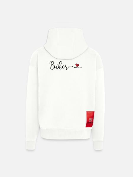 Biker mit Herz - Zip Hoodie - made by SPREAD - OFF WHITE