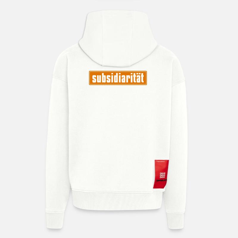 Abstrakte Farbexplosion auf Leinwand - Zip Hoodie - made by SPREAD - OFF WHITE