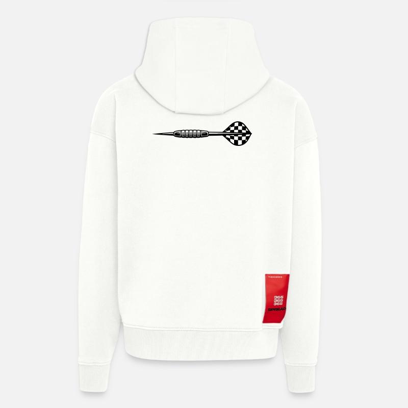 Lancer de fléchettes - Veste à capuche bio épaisse oversize fabriqué en UE - OFF WHITE