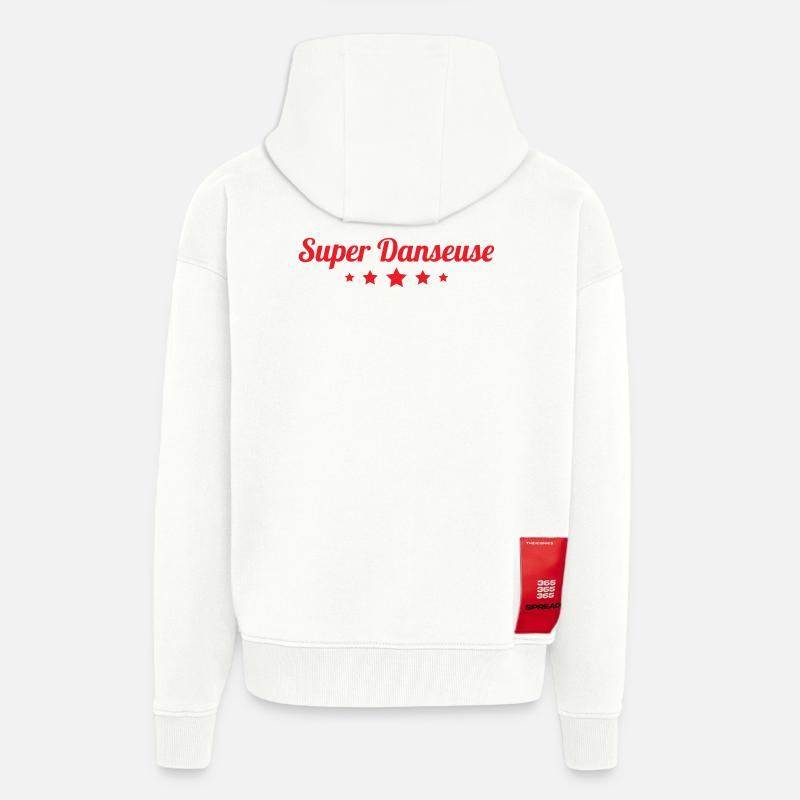 Super danseuse - danse - Veste à capuche bio épaisse oversize fabriqué en UE - OFF WHITE