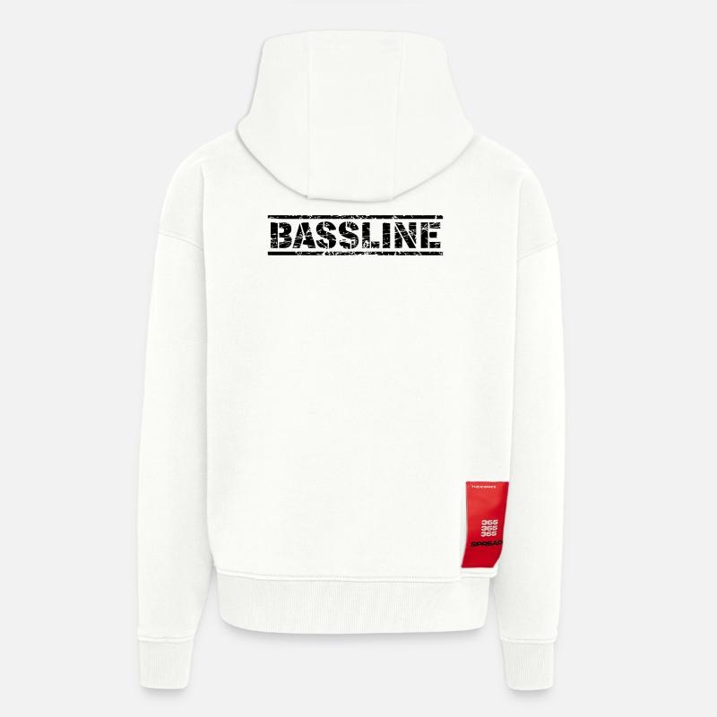 Ligne de basse - Veste à capuche bio épaisse oversize fabriqué en UE - OFF WHITE