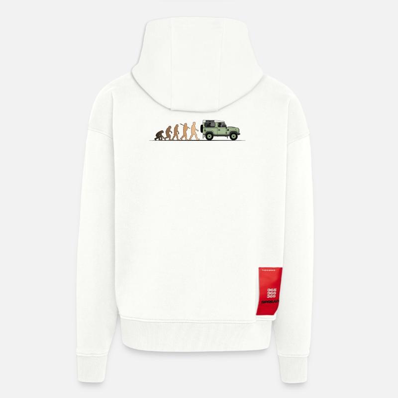 Defender Evolution 90 Couleur - Veste à capuche bio épaisse oversize fabriqué en UE - OFF WHITE