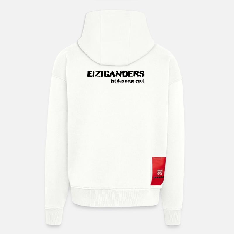 Einziganders ist das neue cool - Zip Hoodie - made by SPREAD - OFF WHITE