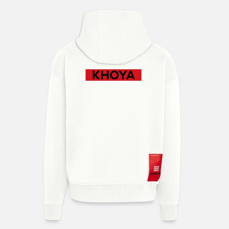 Khoya - Veste à capuche bio épaisse oversize fabriqué en UE - OFF WHITE