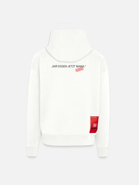 Satzzeichen Retten Leben Spruch - Zip Hoodie - made by SPREAD - OFF WHITE