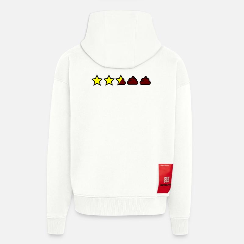 Note mixte - Veste à capuche bio épaisse oversize fabriqué en UE - OFF WHITE