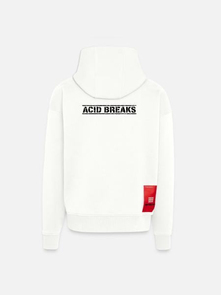 Acid Breaks - Zip Hoodie - made by SPREAD - OFF WHITE