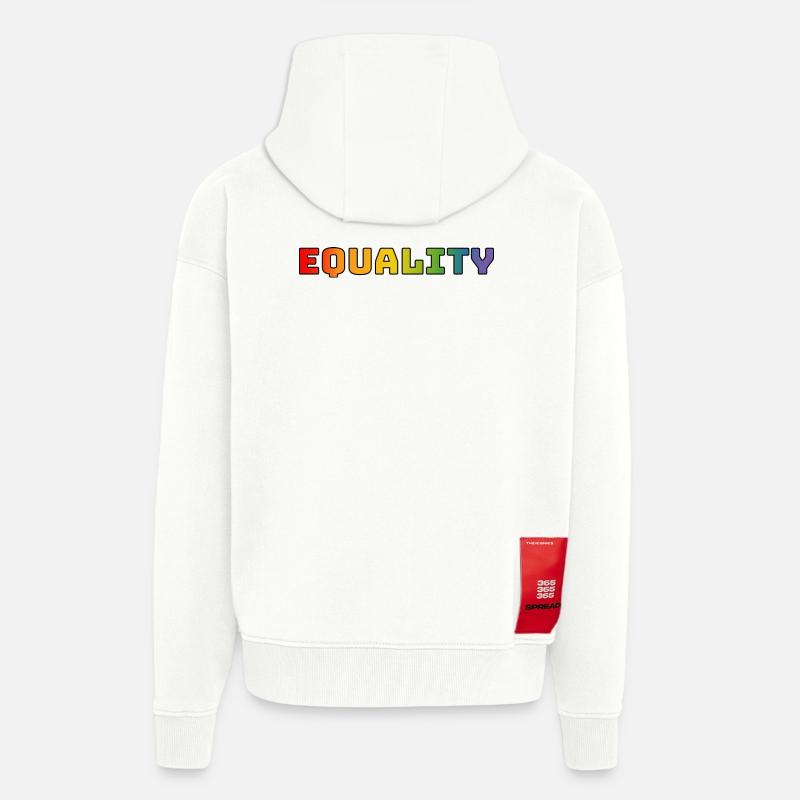 Regenbogen equality 1 - Zip Hoodie - made by SPREAD - OFF WHITE