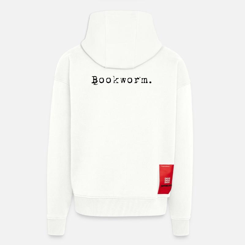 Bookworm Bücher Bücherwurm - Zip Hoodie - made by SPREAD - OFF WHITE
