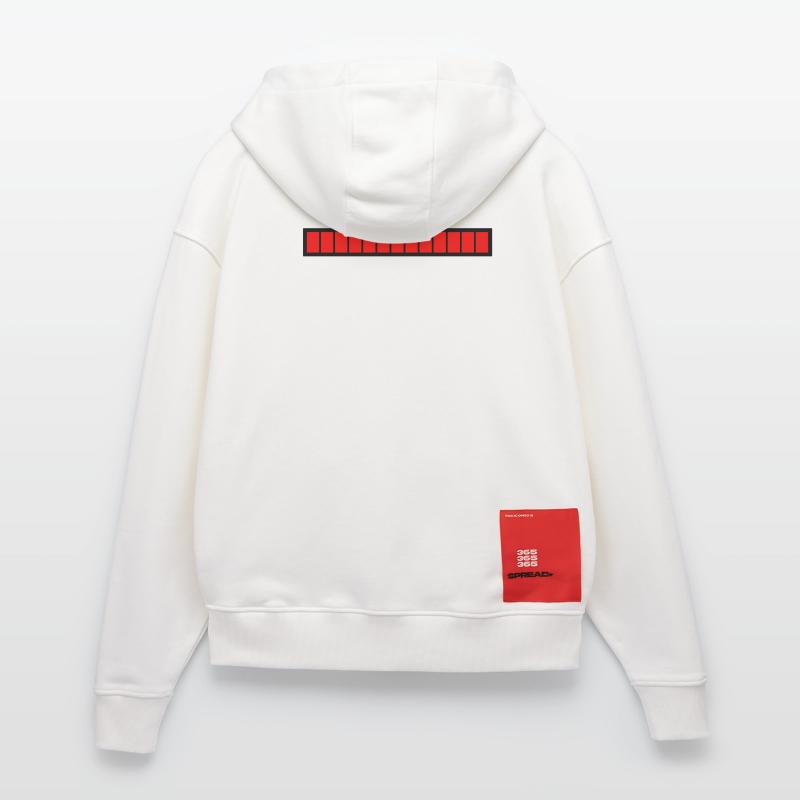 Rectangle loading bar Black Red (100%) Zip Hoodie - made by SPREAD