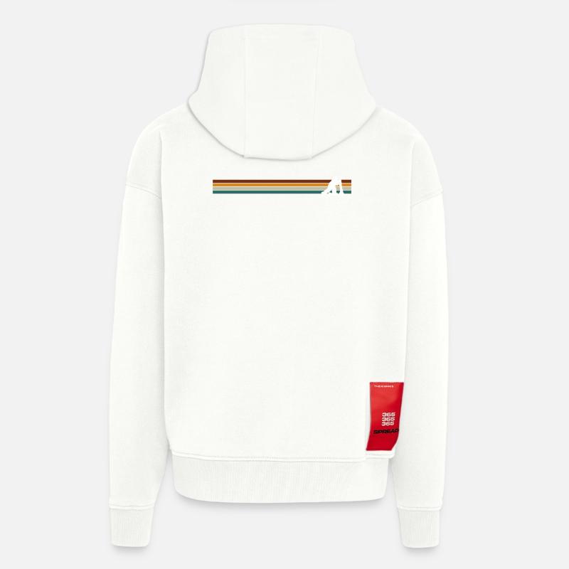 En attente du fichier de conception - Veste à capuche bio épaisse oversize fabriqué en UE - OFF WHITE