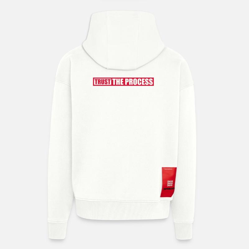 trust the process Zitat - Zip Hoodie - made by SPREAD - OFF WHITE