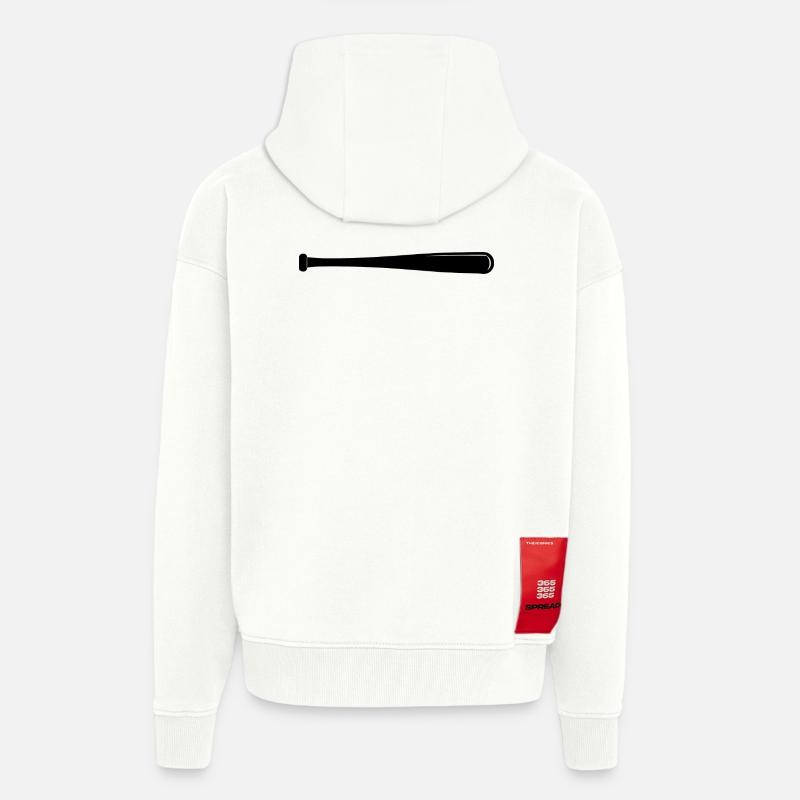 Batte de baseball - Veste à capuche bio épaisse oversize fabriqué en UE - OFF WHITE