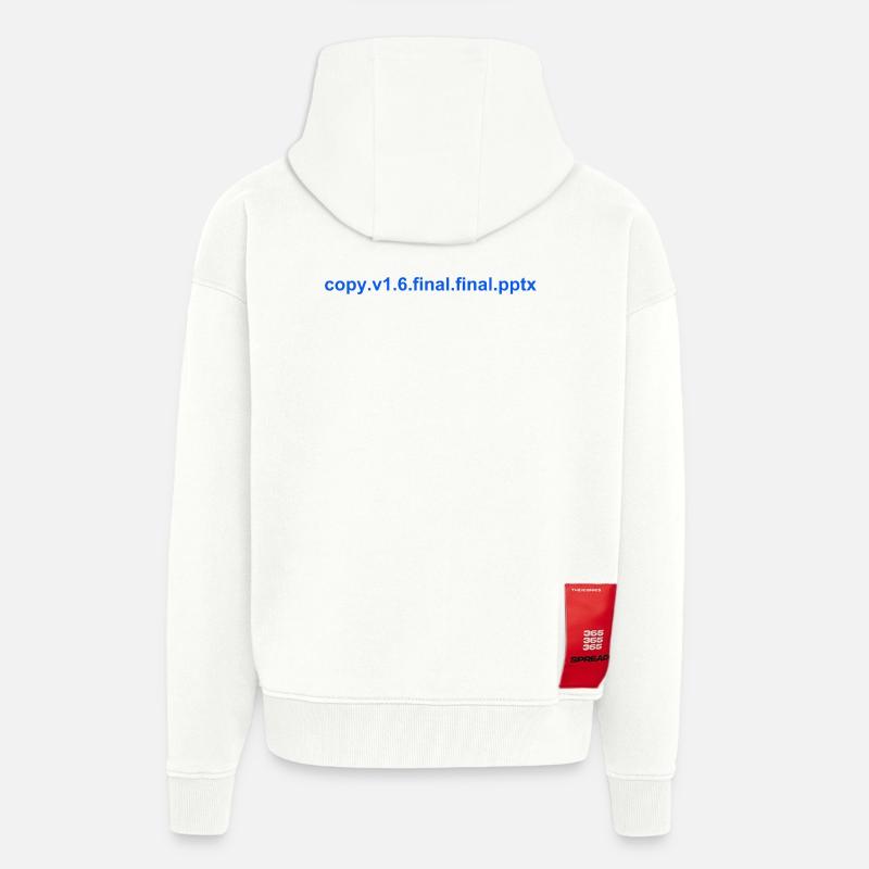 Le PowerPoint final - Veste à capuche bio épaisse oversize fabriqué en UE - OFF WHITE