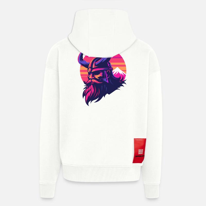 Wikinger Synthwave 3 - Zip Hoodie - made by SPREAD - OFF WHITE