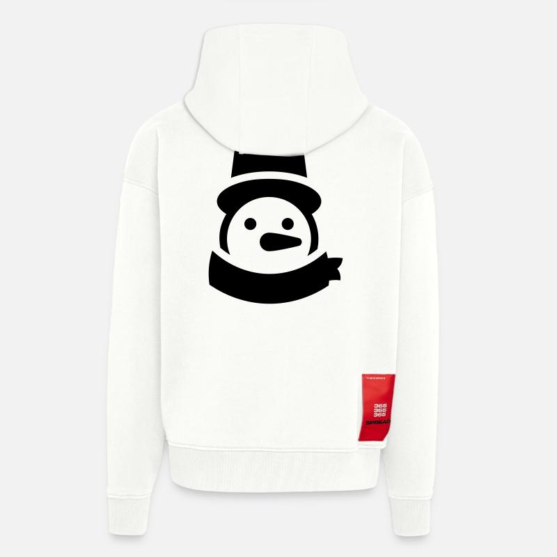schneemann kopf - Zip Hoodie - made by SPREAD - OFF WHITE
