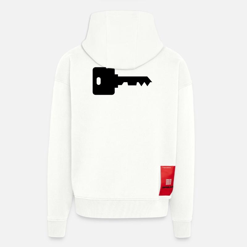Clé de la maison - Veste à capuche bio épaisse oversize fabriqué en UE - OFF WHITE