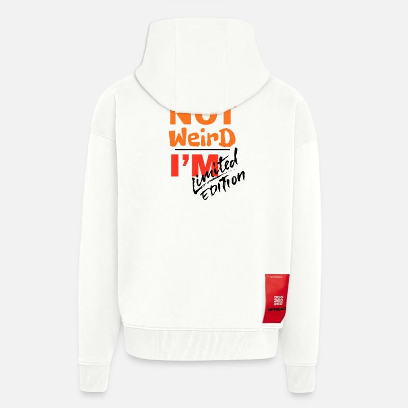 Pas bizarre, je suis Bold Gradient - Veste à capuche bio épaisse oversize fabriqué en UE - OFF WHITE