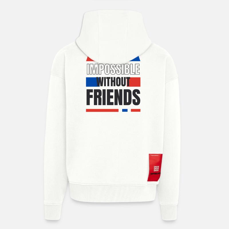 Ein Leben ohne Freunde unmöglich - Zip Hoodie - made by SPREAD - OFF WHITE