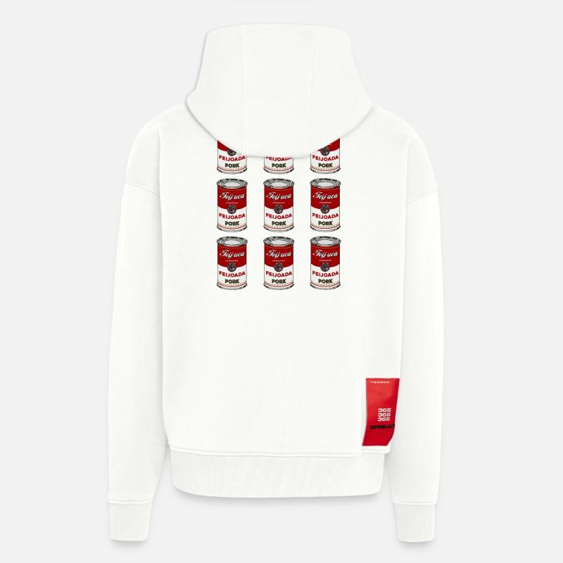 Feijoada Pork Can Pattern - Zip Hoodie - made by SPREAD - OFF WHITE