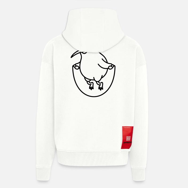 Kiwibird - Veste à capuche bio épaisse oversize fabriqué en UE - OFF WHITE