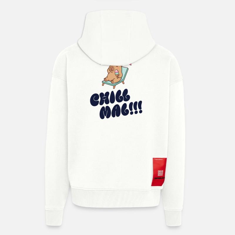 Sonnenbär am Strand mit Eis - Zip Hoodie - made by SPREAD - OFF WHITE