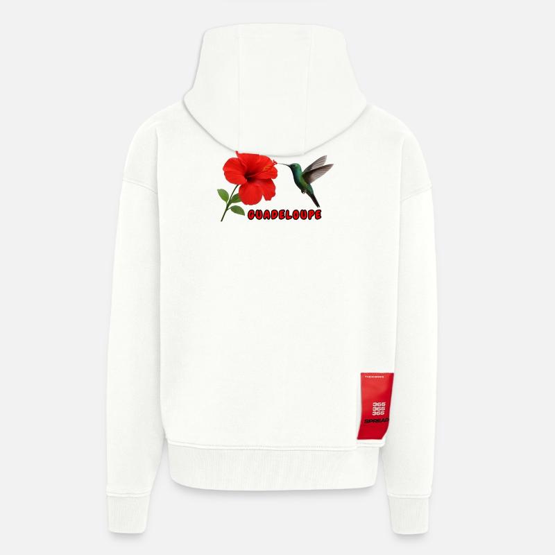 La Guadeloupe - Zip Hoodie - made by SPREAD - OFF WHITE