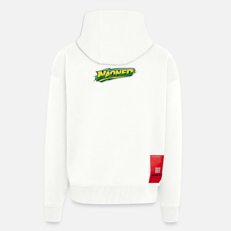 NAONED - Veste à capuche bio épaisse oversize fabriqué en UE - OFF WHITE