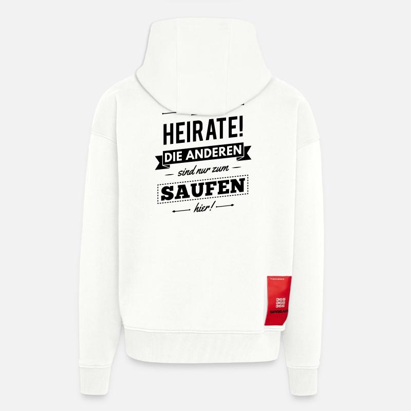 Ich heirate! Junggesellenabschied - Zip Hoodie - made by SPREAD - OFF WHITE