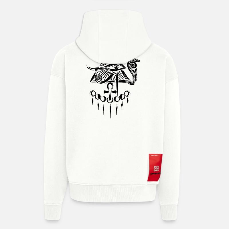 Œil d’Horus Œil d’Horus - Veste à capuche bio épaisse oversize fabriqué en UE - OFF WHITE