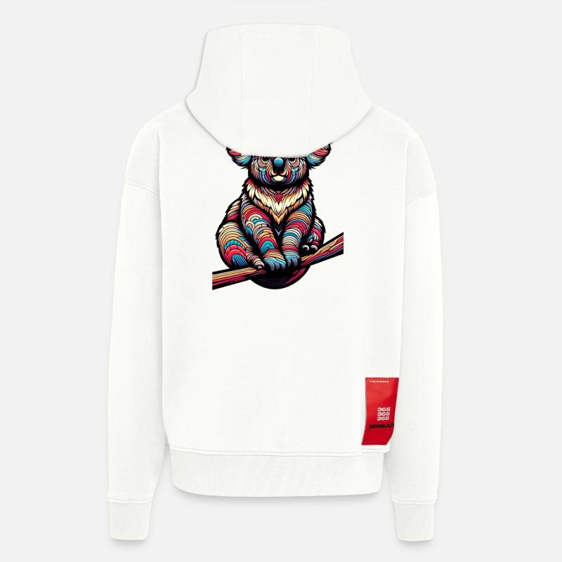 Koala - Veste à capuche bio épaisse oversize fabriqué en UE - OFF WHITE