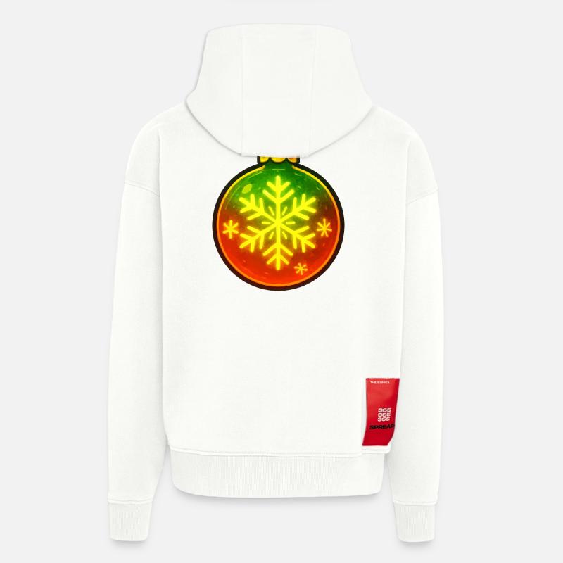 Weihnachtskugel Schneeflocke Ornament - Zip Hoodie - made by SPREAD - OFF WHITE
