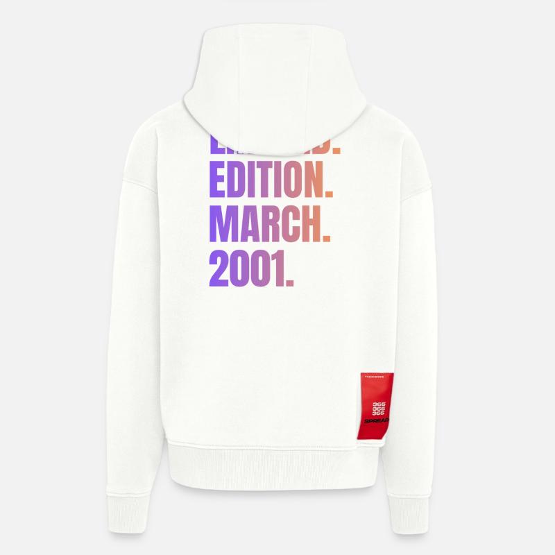 Édition Limitée Mars 2001 - Veste à capuche bio épaisse oversize fabriqué en UE - OFF WHITE