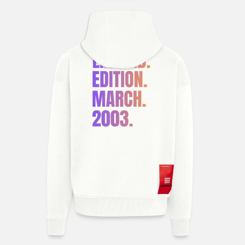 Édition Limitée Mars 2003 - Veste à capuche bio épaisse oversize fabriqué en UE - OFF WHITE