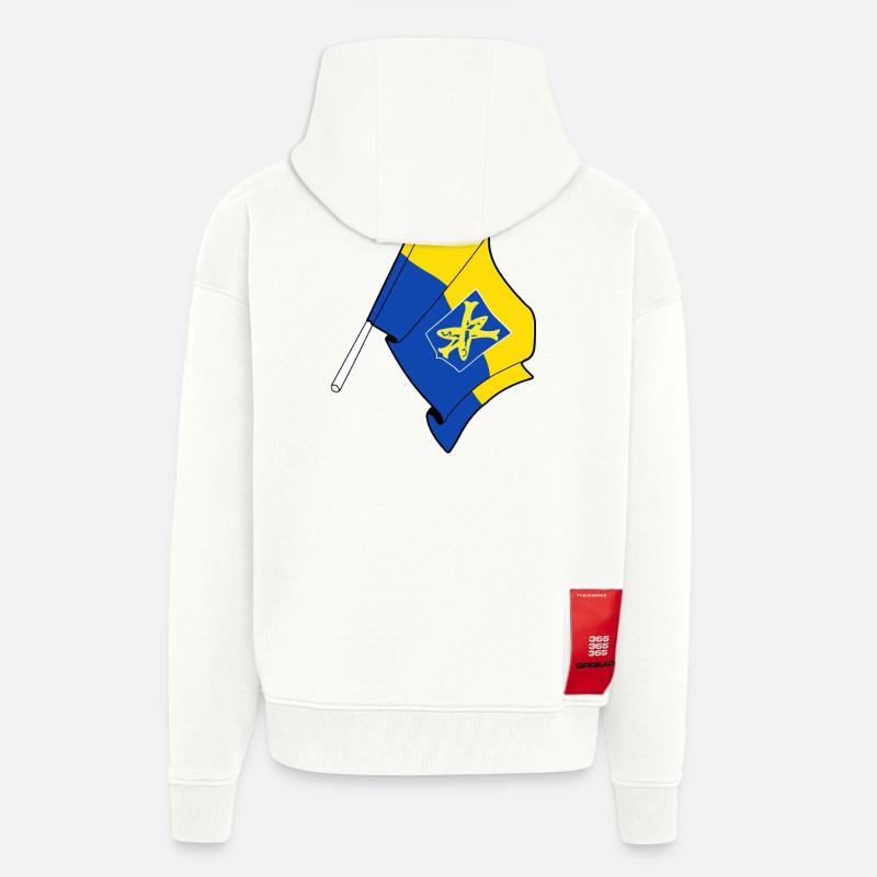 Fier de Zandvoort - Veste à capuche bio épaisse oversize fabriqué en UE - OFF WHITE