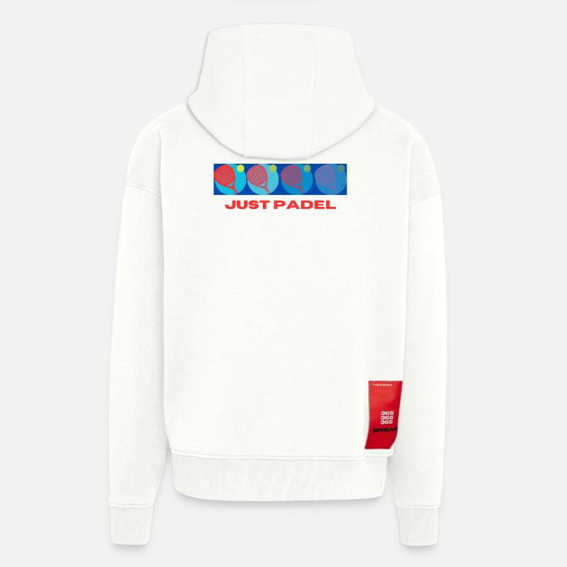 Cache juste Padel - Veste à capuche bio épaisse oversize fabriqué en UE - OFF WHITE