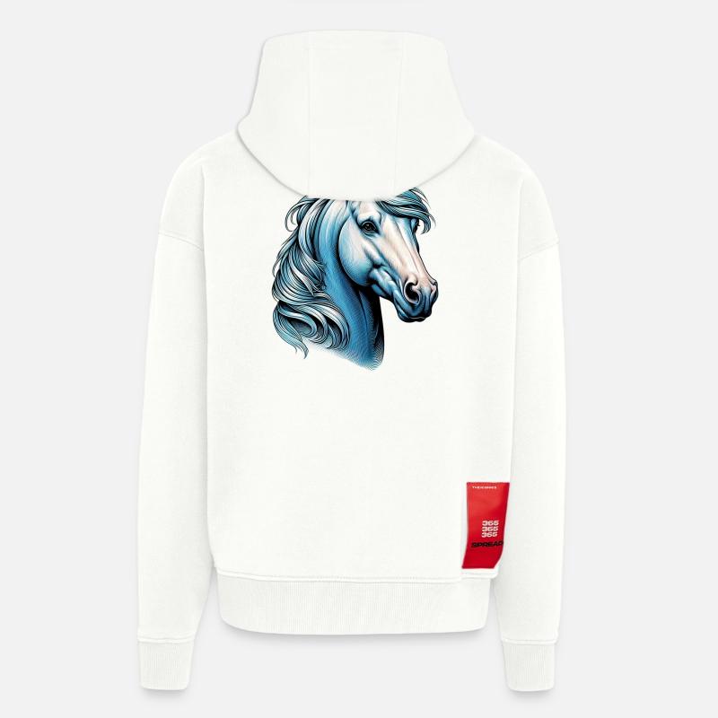 Pferd - Zip Hoodie - made by SPREAD - OFF WHITE