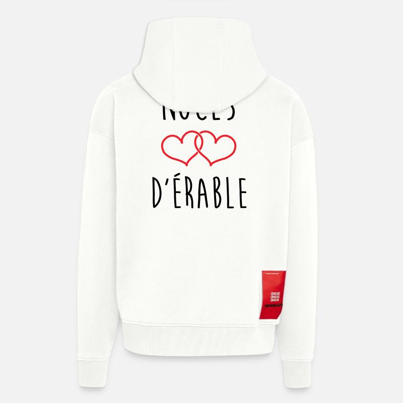 Maple Wedding, 58 års ægteskab - Heavyweight oversized organic hættejakke made in EU - OFF WHITE