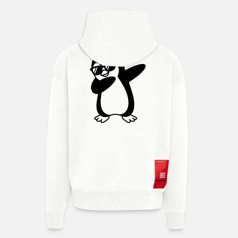 Penguin Dab - Zip Hoodie - made by SPREAD - OFF WHITE