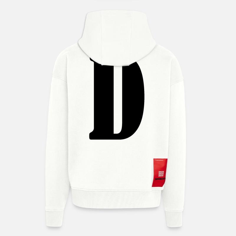 D - Veste à capuche bio épaisse oversize fabriqué en UE - OFF WHITE