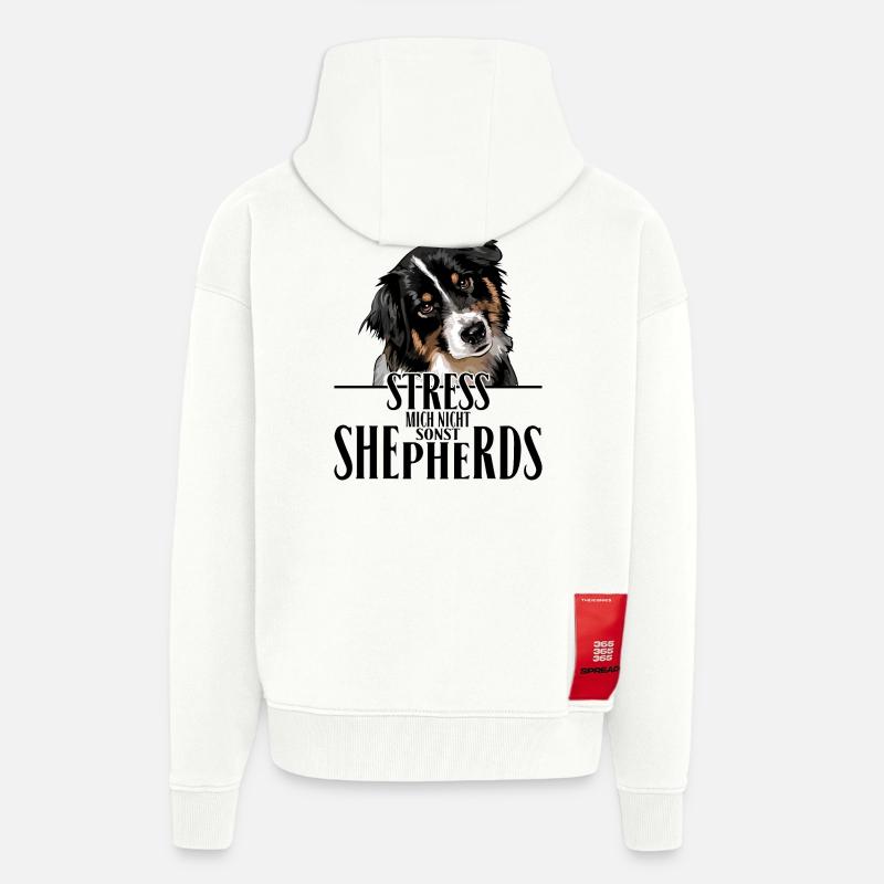 AUSTRALIAN SHEPHERD Spruch Wilsigns Aussie - Zip Hoodie - made by SPREAD - OFF WHITE