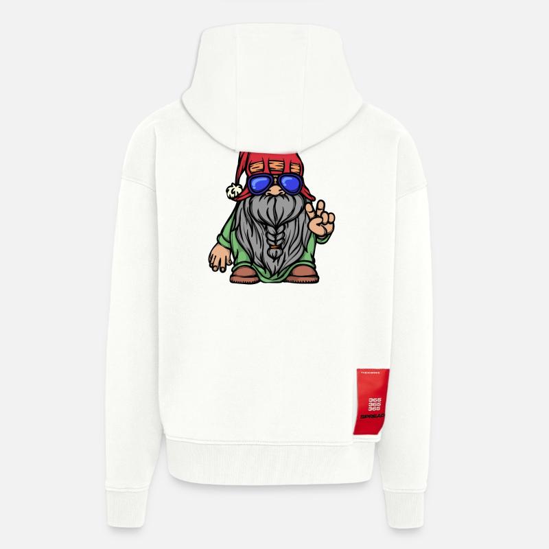 Bart Vollbart Gesichtsbehaarung Bartfrisur - Zip Hoodie - made by SPREAD - OFF WHITE