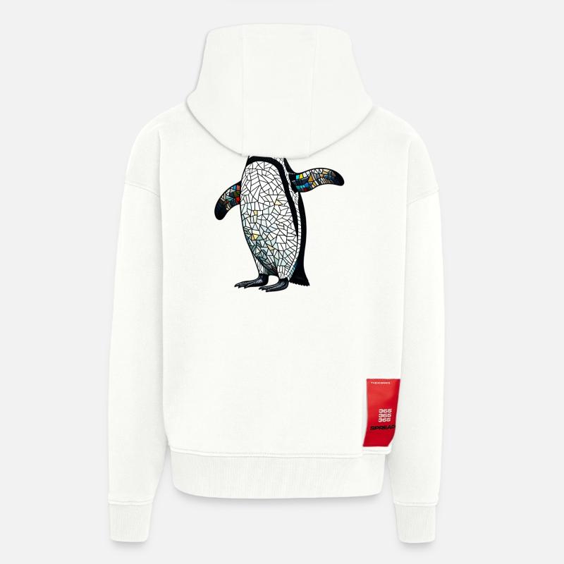Penguin - Zip Hoodie - made by SPREAD - OFF WHITE