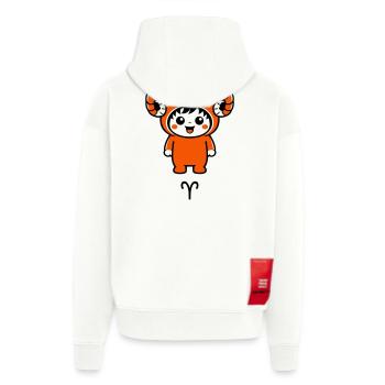 Sternzeichen Widder im Kawaii Style - Zip Hoodie - made by SPREAD - OFF WHITE - Hinten