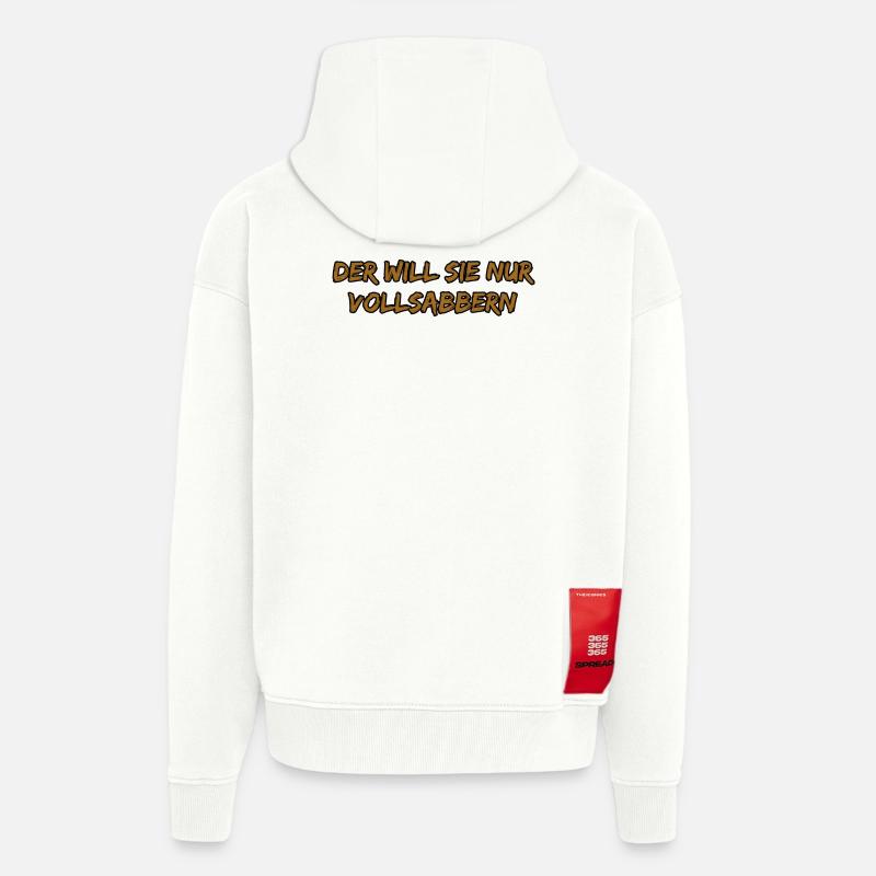 Der Will Sie Nur Vollsabbern - Zip Hoodie - made by SPREAD - OFF WHITE