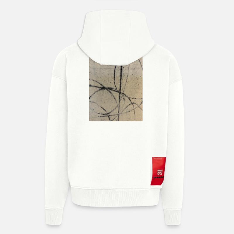 Abstrakte Kunst auf Pullover - Zip Hoodie - made by SPREAD - OFF WHITE