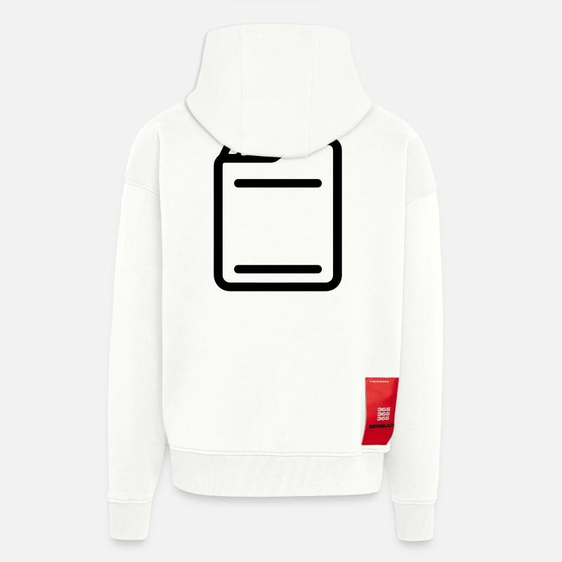 jerrican - Veste à capuche bio épaisse oversize fabriqué en UE - OFF WHITE