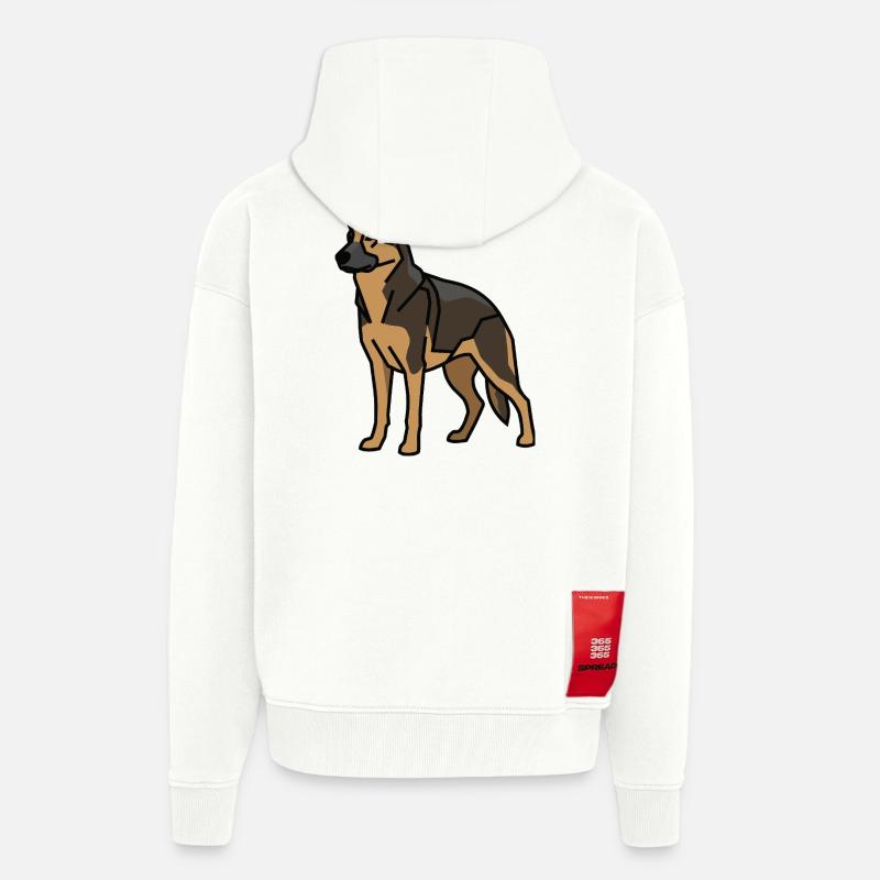 Deutscher Schäferhund - Zip Hoodie - made by SPREAD - OFF WHITE